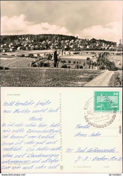 Hartha Panorama-Ansicht  Ansichtskarte 1971