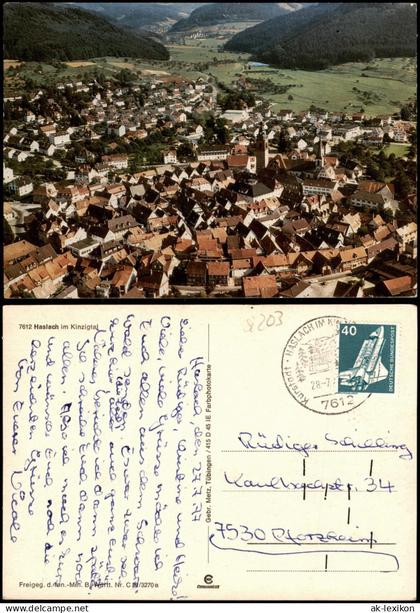 Ansichtskarte Haslach im Kinzigtal Luftaufnahme Luftbild Kinzigtal 1977