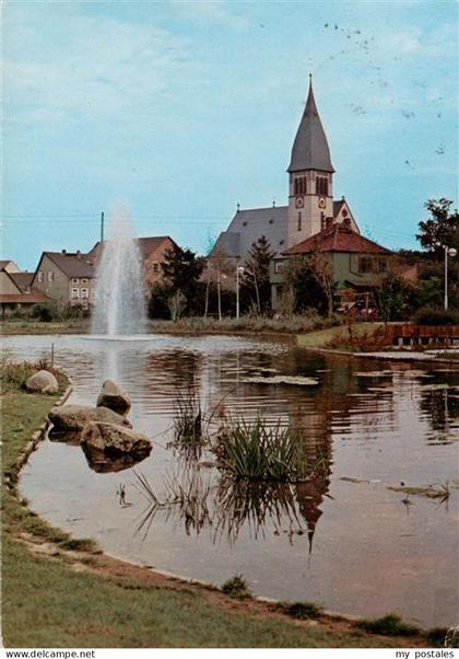 Hattersheim Main Kirche Mainpartie
