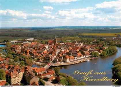 Havelberg Fliegeraufnahme mit ehem Bischofsresidenz der Westprignitz