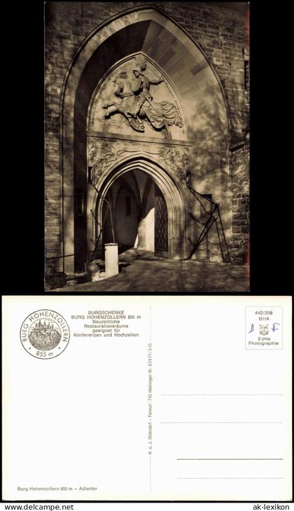 Ansichtskarte Hechingen BURG HOHENZOLLERN, Portal 1960