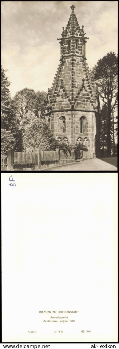 Sammelkarte Heilbad Heiligenstadt Annenkapelle 1974