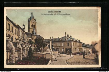 AK Helmbrechts, Luitpoldstrasse mit Kriegerdenkmal