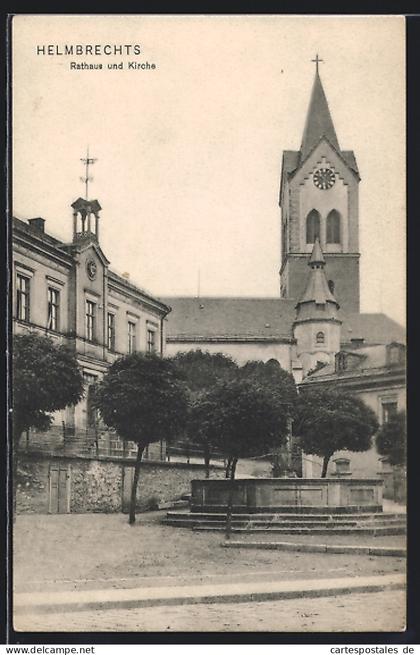 AK Helmbrechts, Rathaus und Kirche