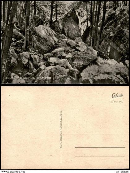 Ansichtskarte Hemer Felsenmeer Sauerland 1959