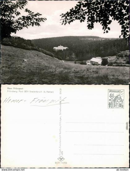 Ansichtskarte Hemer Haus Frönspert 1968