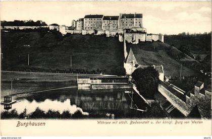 CPA AK Burghausen Wohrsee mit Burg GERMANY (1400796)