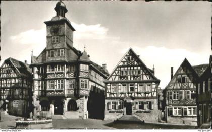 Heppenheim Bergstrasse Heppenheim Marktplatz Rathaus x 1957