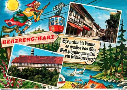 Herzberg Harz Hexe Fussgaengerzone Schloss
