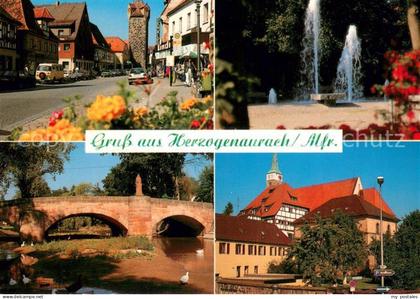 Herzogenaurach Motive Innenstadt Turm Springbrunnen Bruecke