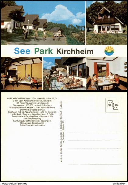 Ansichtskarte Kirchheim (Hessen) Mehrbildkarte See Park Kirchheim 1980