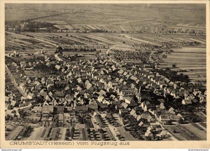 CPA Crumstadt Riedstadt Hessen, Fliegeraufnahme