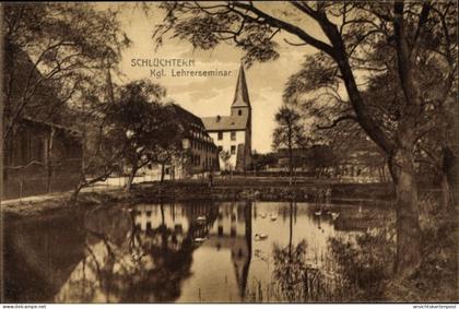 CPA Schlüchtern im Main Kinzig Kreis, Blick zum Königlichen Lehrerseminar, Gewässer