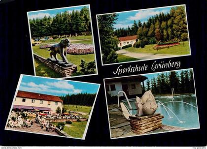 Gruenberg  Hessen Sportschule Gruenberg Terrasse Schwimmbad mit Wasserspeier Par