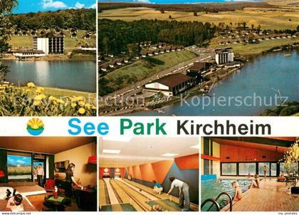 Kirchheim Hessen See Park Kirchheim Fliegeraufnahme Zimmer Kegelbahn Hallenbad