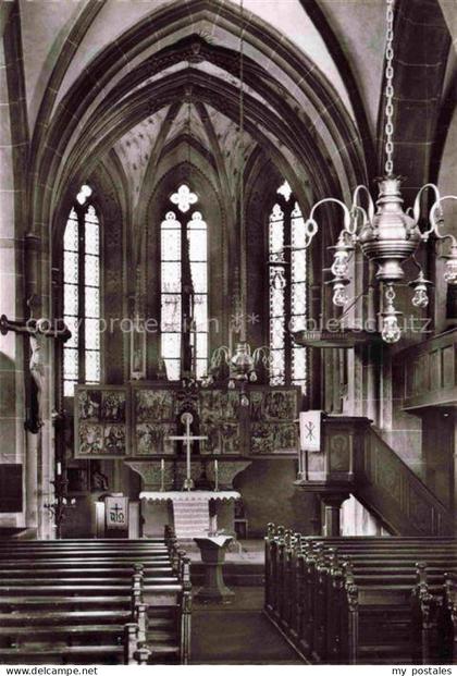 Schotten Vogelsbergkreis Hessen Ev-Stadtkirche Kircheninnenraum Altar Fluegelalt