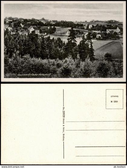 Ansichtskarte Hetzdorf-Halsbrücke Blick auf den Ort 1927