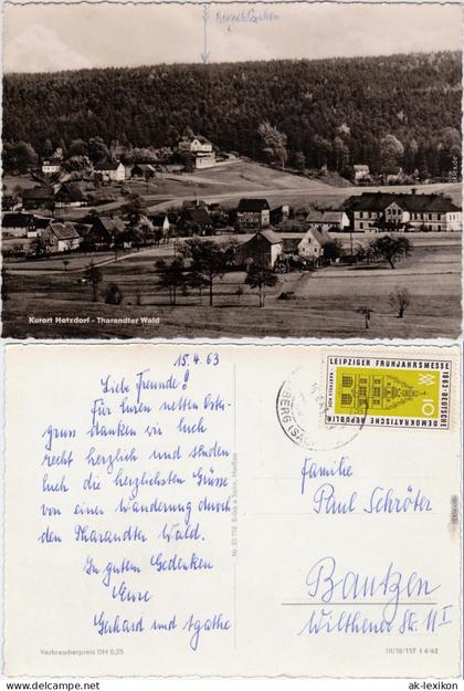 Hetzdorf-Halsbrücke Panorama Tharandter Wald 1962