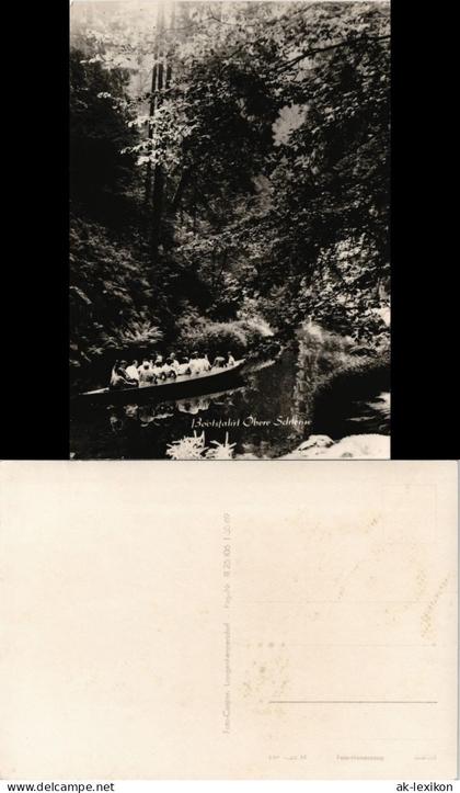 Ansichtskarte Hinterhermsdorf-Sebnitz Bootstation Obere - Bootspartie 1969