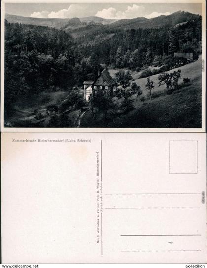 Ansichtskarte Hinterhermsdorf-Sebnitz Ferienheim Sommerfrische 1960