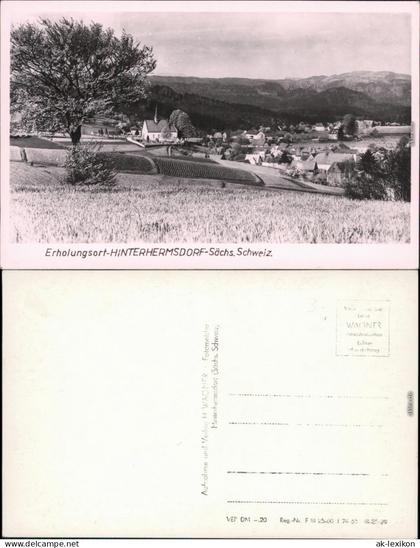 Ansichtskarte Hinterhermsdorf-Sebnitz Panorama-Ansicht 1963