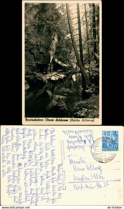 Hinterhermsdorf-Sebnitz Bootsstation Obere Schleuse (Sächs. Schweiz)  1960