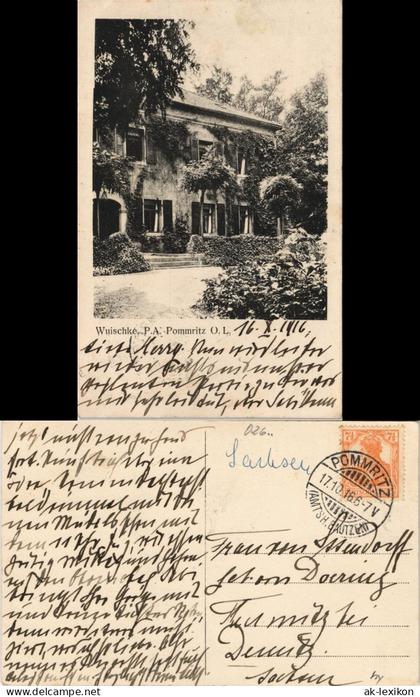 Ansichtskarte Pommritz-Hochkirch Pomorcy Bukecy Oberlausitz Wuischke P.A. 1916
