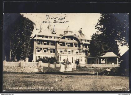 AK Höchenschwand, Hotel Kurhaus Höchenschwand, Gartenansicht