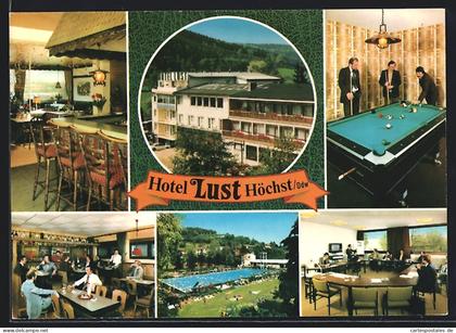 AK Höchst / Odw., Hotel Lust, Aussen- und Innenansichten