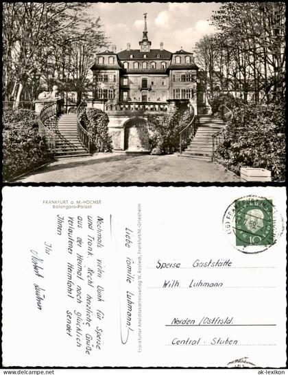 Ansichtskarte Höchst-Frankfurt am Main Bolongaro-Palast 1959