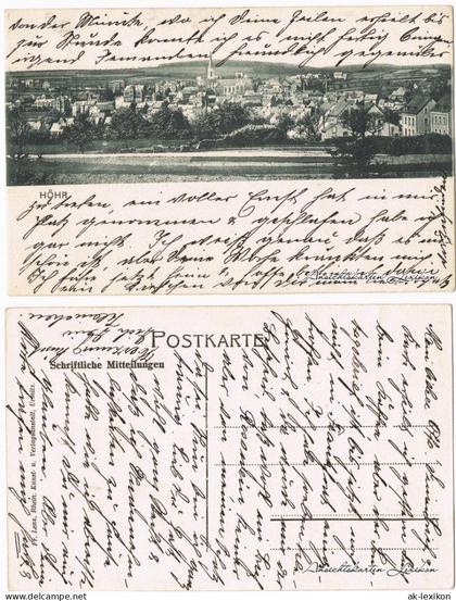 Ansichtskarte Höhr-Grenzhausen Blick auf die Stadt 1914