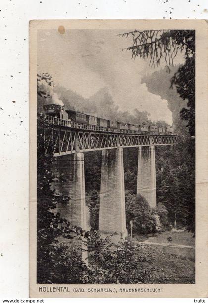 HOLLENTAL (BAD SCHWARZW) RAVENNASCHLUCHT (PASSAGE DU TRAIN)