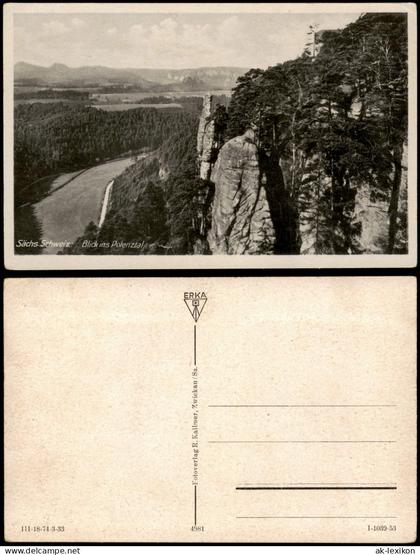 Hohnstein (Sächs. Schweiz) Sächsische Schweiz Blick ins Polenztal 1930