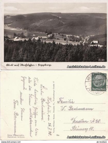 Ansichtskarte Holzhau-Rechenberg-Bienenmühle Blick auf 1938