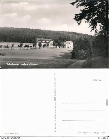 Ansichtskarte Holzhau-Rechenberg-Bienenmühle Blick zur Fischerbaude 1962
