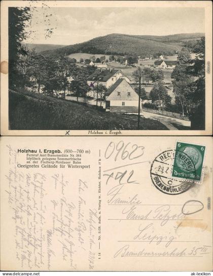 Ansichtskarte Holzhau-Rechenberg-Bienenmühle Panorama-Ansicht 1936