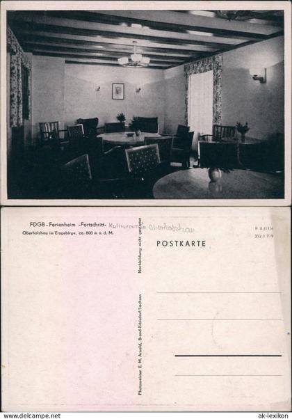 Holzhau-Rechenberg-Bienenmühle Innenansicht - FDGB Ferienheim Fortschritt 1955