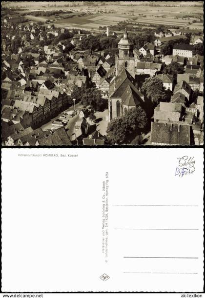 Ansichtskarte Homberg (Efze) Luftaufnahmen Luftbild 1962
