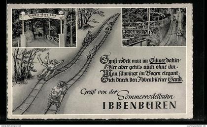 AK Ibbenbüren, Sommer-Rodelbahn mit Spruch