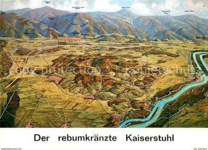 Kaiserstuhl Region Panoramakarte