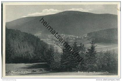 Ilmenau - Manebach - Blick von der Marienquelle - Verlag Carl Schwarz Ilmenau