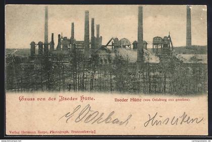 AK Ilsede, Ilseder Hütte von Oelsburg aus gesehen