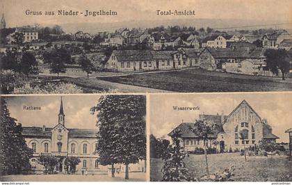Deutschland - NIEDER-INGELHEIM - Totalansicht - Rathaus - Wasserwerk