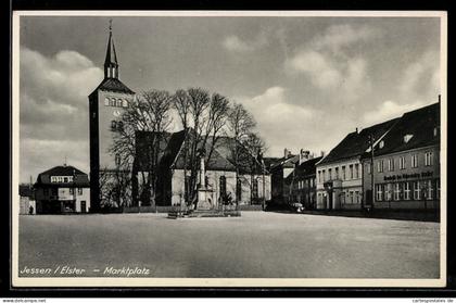 AK Jessen /Elster, Marktplatz mit Kirche