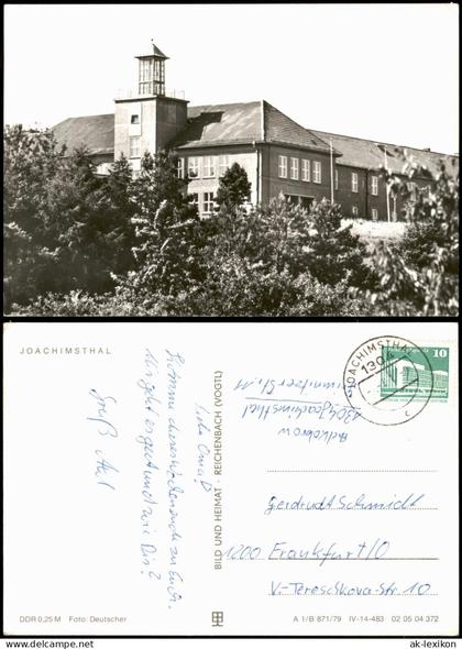 Ansichtskarte Joachimsthal (Barnim) Schule, Fotokarte 1979