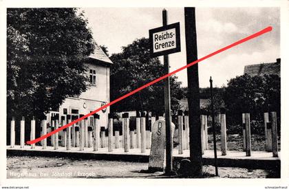 AK Hegerhaus Jöhstadt Dürrenberg Schöberlinie Grenze Reichsgrenze Weipert Pleil Sorgenthal Preßnitz Annaberg Erzgebirge