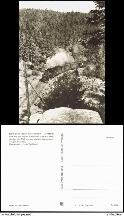 Jöhstadt (Erzgebirge) Schmalspurbahn Wolkenstein-Jöhstadt vor Schlössel  1983