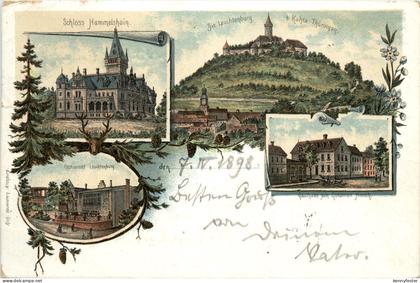 Leuchtenburg bei Kahla - Litho