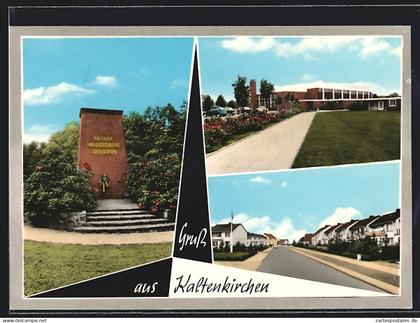 AK Kaltenkirchen, Gebäudeansicht, Denkmal, Strassenpartie