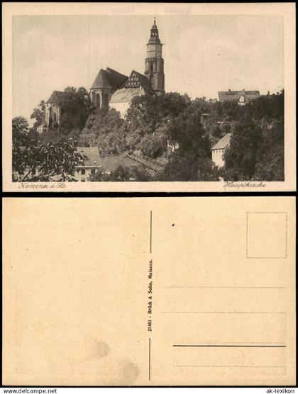 Ansichtskarte Kamenz Kamjenc Hauptkirche, Kamenz 1920